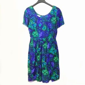 Vintage 100% Silk Designer Oleg Cassini Dress 🌻